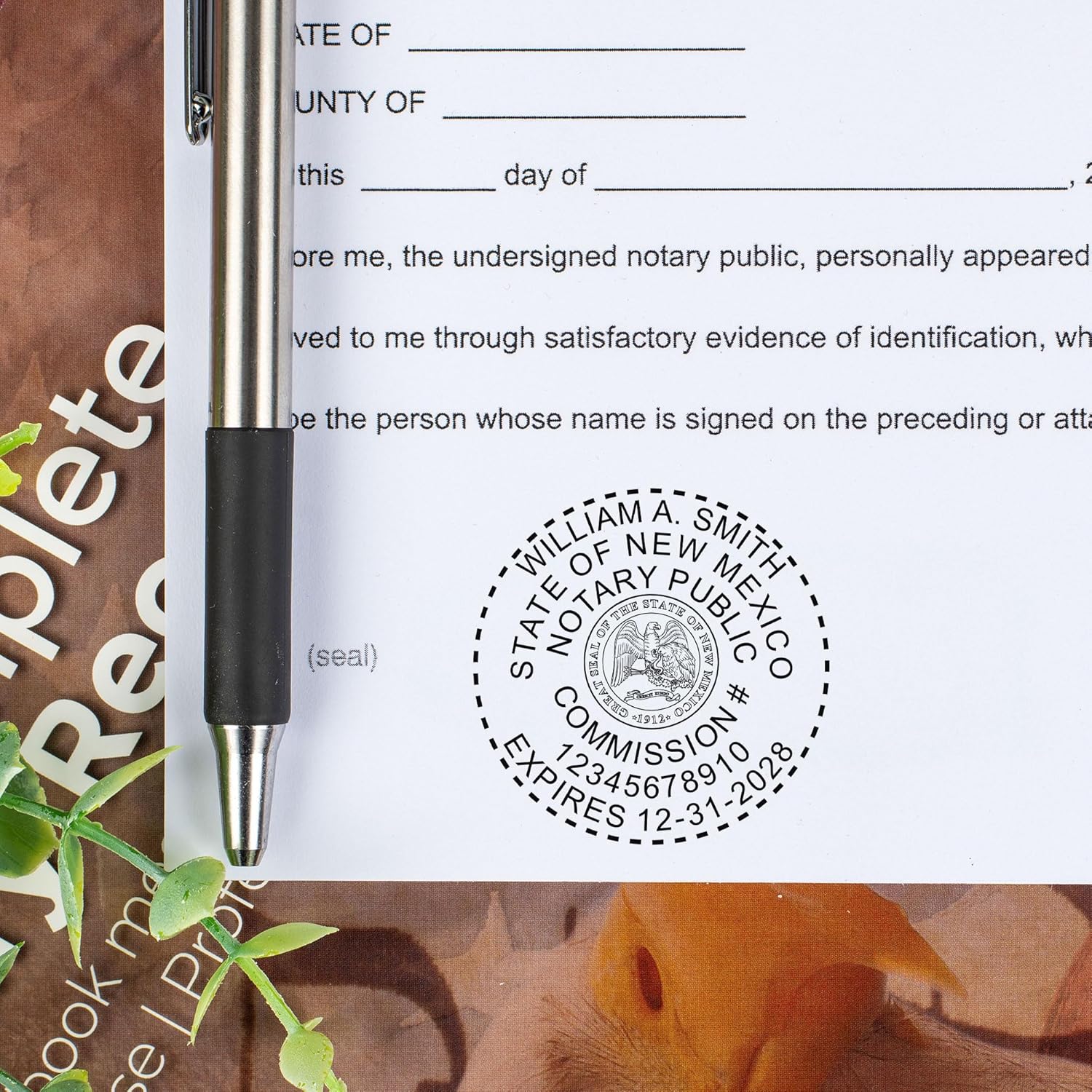 New Mexico Round Notary Stamp | Official State Notary Stamp | Official Seals | Meets State Specifications (New Mexico, Round Stamp)