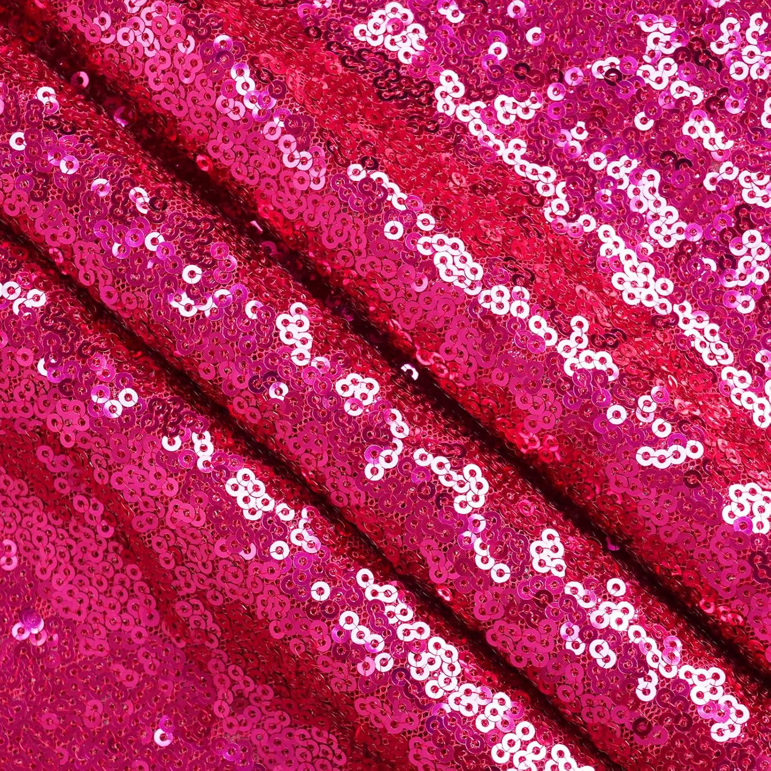Eternal Beauty Hot Pink Sequin Backdrop, 20x10 Ft Glitter Background Curtains for Shimmer Photography Party Wedding Birthday Back Drop Decor