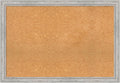 Amanti Art Natural Cork Board for Wall, 27x39 Vision Board with Silver Wood Frame, Large Corkboard Office Decor for Home Organization, Modern Contemporary Corkboard Pinboard to display items for home