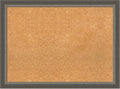 Amanti Art Natural Cork Board for Wall, 23x31 Vision Board with Silver Wood Frame, Medium Corkboard Office Decor for Home Organization, Casual Corkboard Pinboard to Display Items for Home