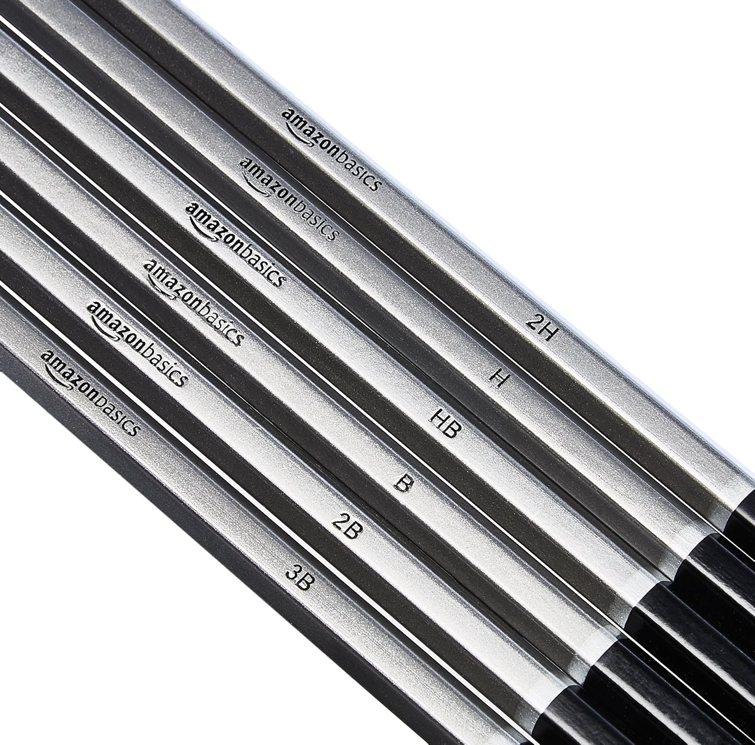 Amazon Basics Sketching and Drawing Art Pencil Kit, Artist Supplies with Pencils, Erasers, Sharpener, Charcoal, Black, White, 17 Piece Set