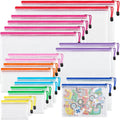 JARLINK 20 Pack 8 Sizes Mesh Pouch, 9 Colors, Waterproof Zipper File Bags Document Multipurpose Travel Bags for Office, School, Board Game, Puzzles, Cosmetics, Travel Accessories, and Home Organize