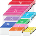 JARLINK 72 Pack 8 Sizes Mesh Pouch, 9 Colors, Waterproof Zipper File Bags Document Multipurpose Travel Bags for Office, School, Board Game, Puzzles, Cosmetics, Travel Accessories, and Home Organize