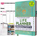 Law of Attraction Planner – Undated Hourly, Weekly & Monthly Goal Setting Planner, 12-Month to Increase Productivity | Life & Gratitude Journal, Include Foldable Vision Board, Gift Box & Stickers