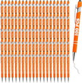 Personalized Pens Bulk 100 with Name Custom Engraving Ballpoint Pens with Stylus Tip Customized Smooth Writing Pens Personalized Gifts for Anniversary Birthday or Graduation(Orange,Black Ink)