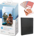 HP Sprocket Studio Plus 4 x 6” Photo Paper and Cartridges Starter Bundle: Includes 108 Sheets and 2 Cartridges, Sticker Frames, Photo Album