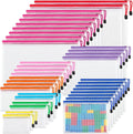 JARLINK 36 Pack 8 Sizes Mesh Pouch, 9 Colors, Waterproof Zipper File Bags Document Multipurpose Travel Bags for Office, School, Board Game, Puzzles, Cosmetics, Travel Accessories, and Home Organize