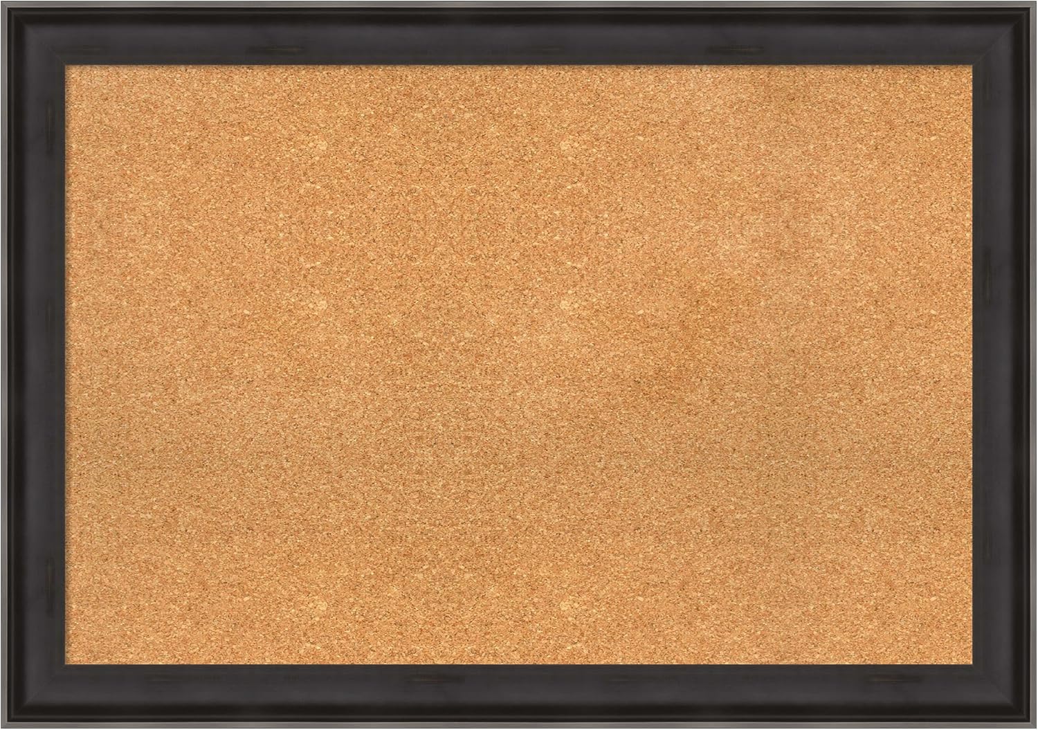 Amanti Art Natural Cork Board for Wall, 28x40 Vision Board with Black Wood Frame, Large Corkboard Office Decor for Home Organization, Casual Corkboard Pinboard to display items for home organization