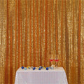 Eternal Beauty Yellow Gold Sequin Backdrop, 4x7 Ft Glitter Background Curtains for Shimmer Photography Party Wedding Birthday Back Drop Decor