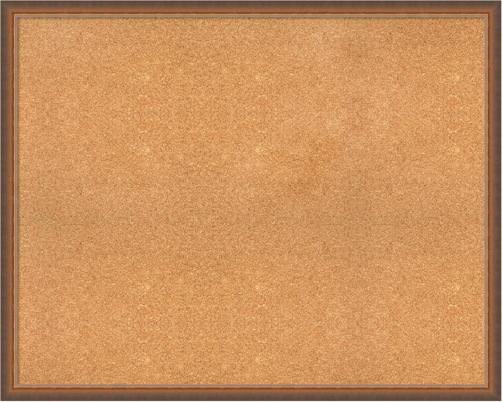Amanti Art Natural Cork Board for Wall, 32x40 Vision Board with Bronze Frame, X-Large Corkboard Office Decor for Home Organization, Modern Corkboard Pinboard to Display Items for Home Organization in