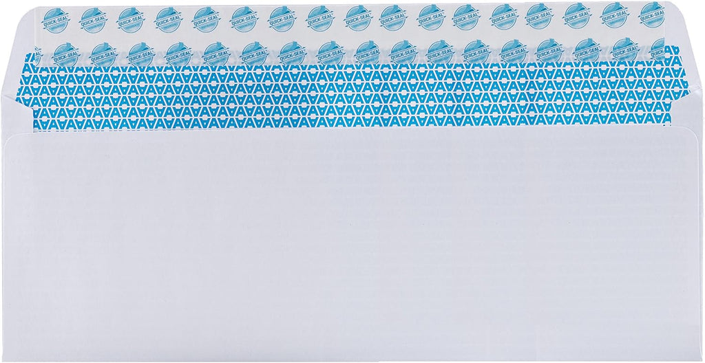 Aimoh #10 Security Tinted Self-Seal Envelopes - No Window - EnveGuard, Size 4-1/8 X 9-1/2 Inches - White - 24 LB - 1 Case - 24 Packs - 2,400 Envelopes (34100-CS)