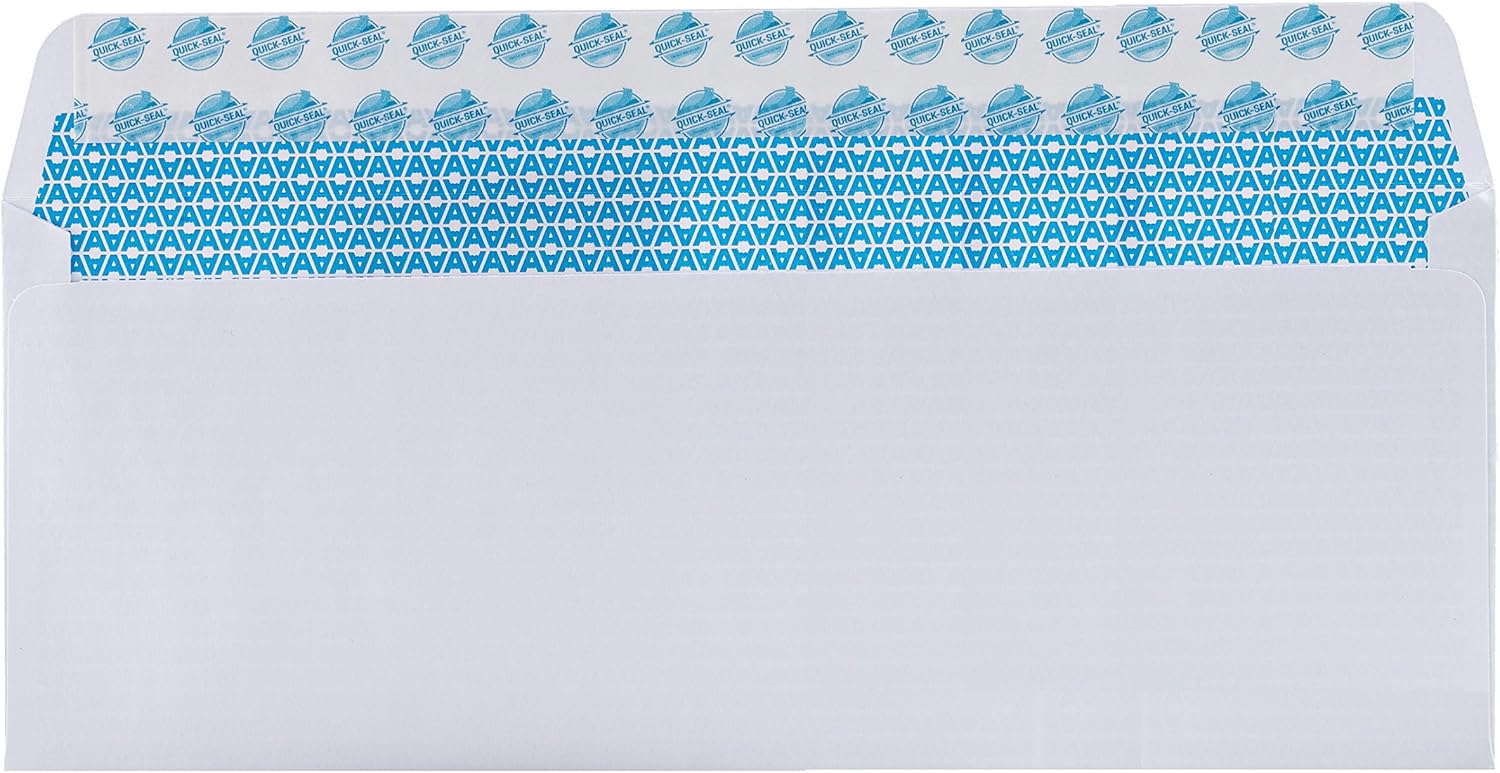 Aimoh #10 Security SelfSeal Envelopes – 20 Qty |No Window, EnveGuard, 4⅛ x 9½", White, 24 LB, 20 Count (34120)
