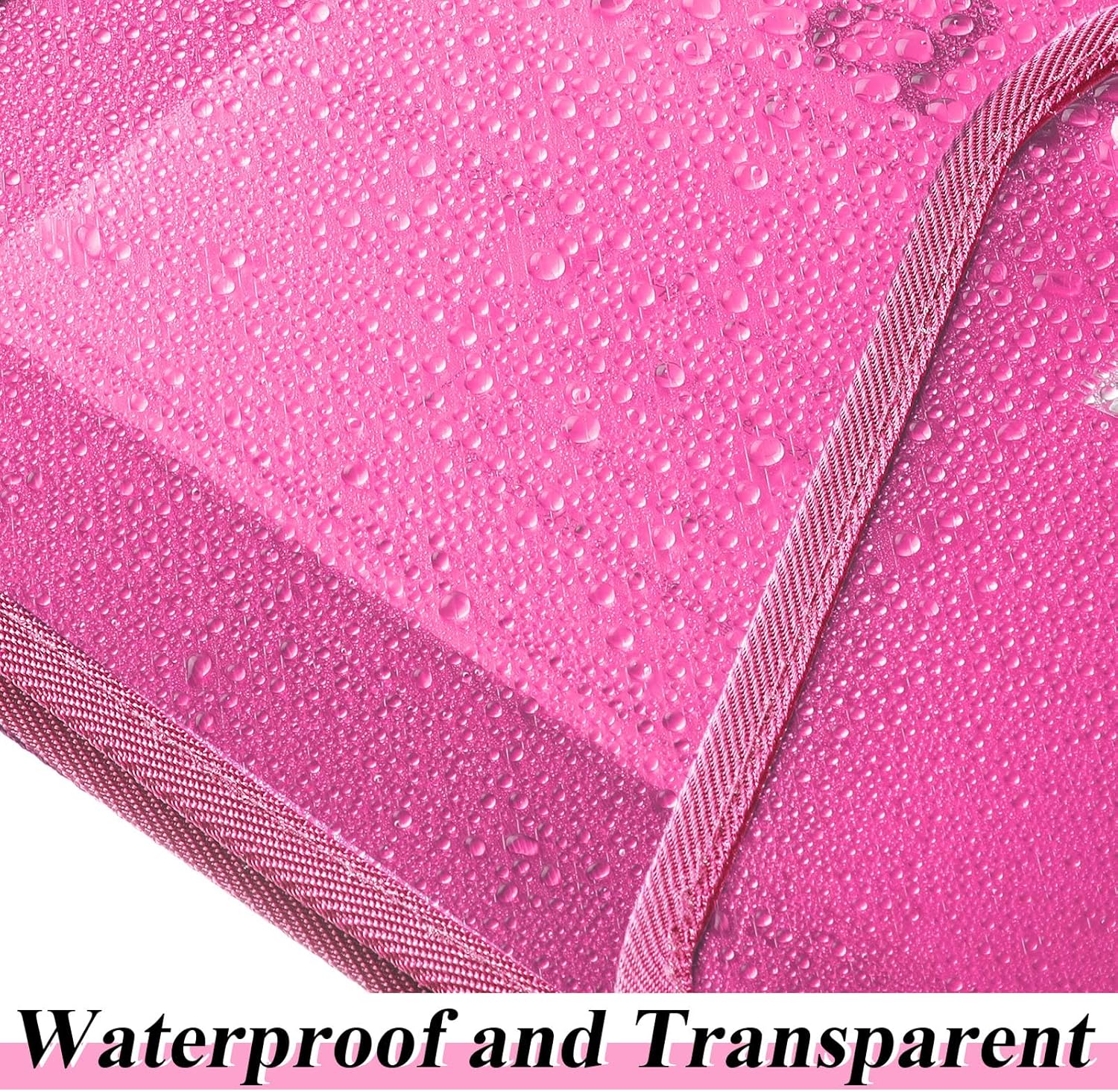10 Pieces Plastic File Folders Envelope Expanding File Wallet Organizer Documents Folder with Snap Closure and Pocket, A4 Size Waterproof Transparent Pouch(Pink,Horizontal)