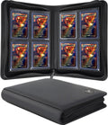 Toploader Binder, Holds 128+ Toploaders, 4 Pocket Top Loader Card Storage Case, Double-Sided Pockets for trading card in 3 x 4'' Toploaders